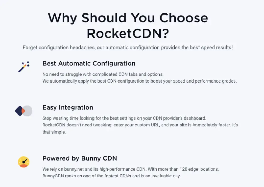 infographic of rocketCDN