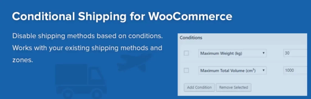 conditional shipping plugin for woocommerce