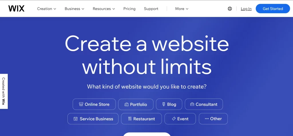 wix - cms for small business