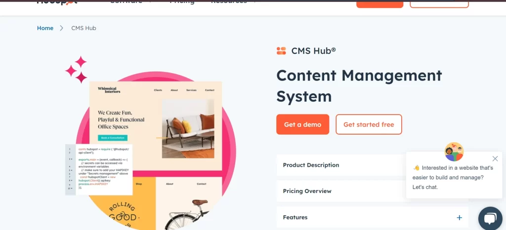 hubspot cms  - cms for small business