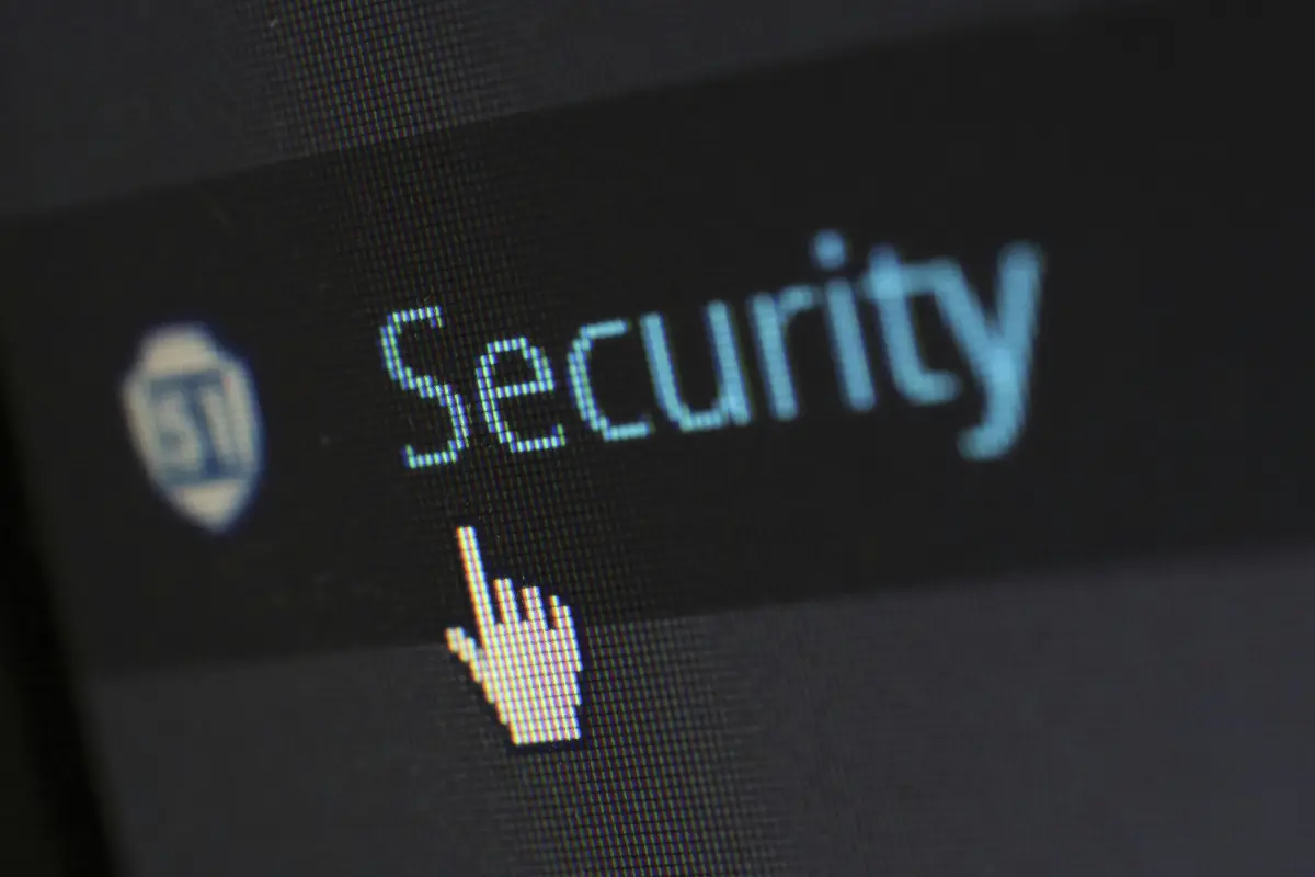 cursor pointing to security word - wordpress security