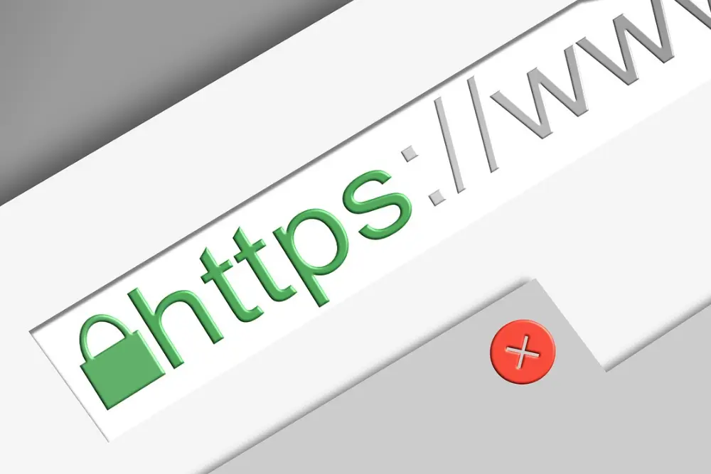 a close-up of a web browser for secure website use https