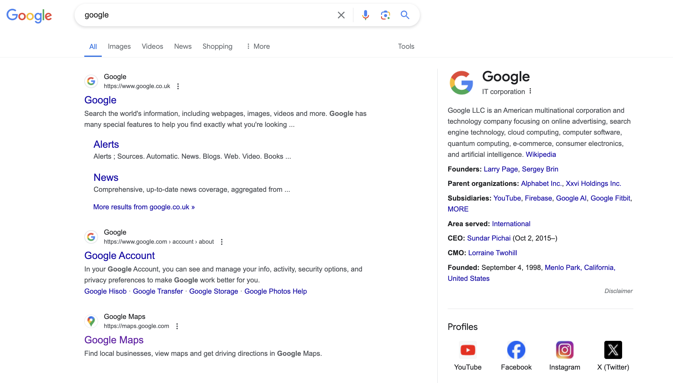 Google Knowledge Panels