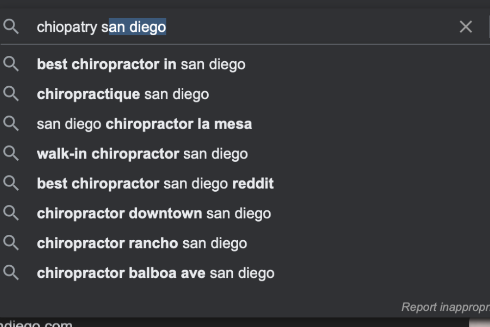 chiropractic SEO