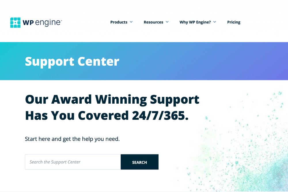 WP Engine support
