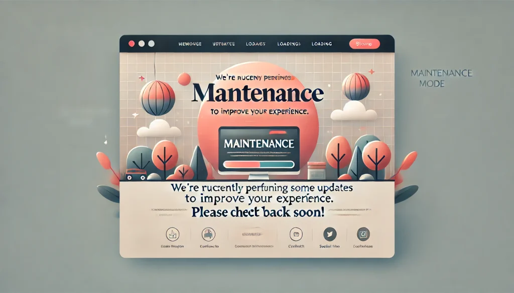 website WordPress maintenance mode