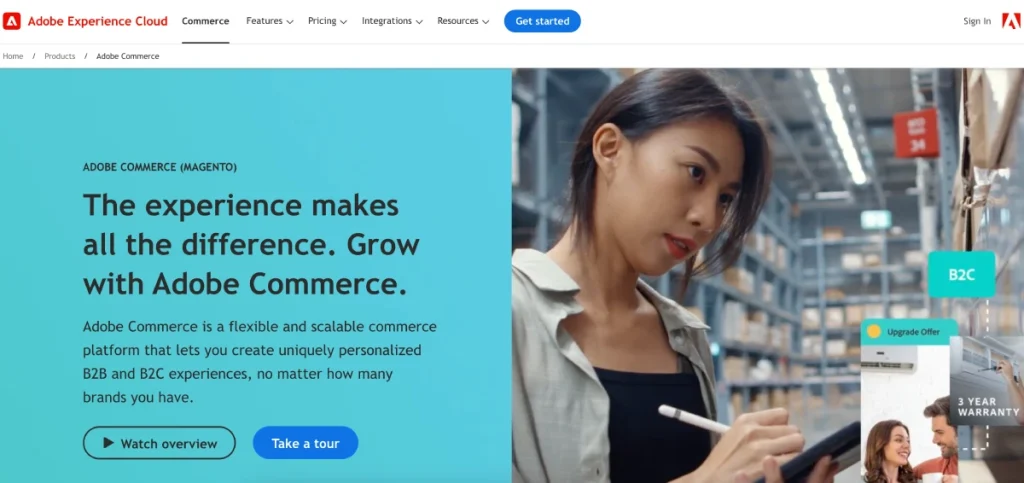 adobe commerce ecommerce platform for big company dropshipping