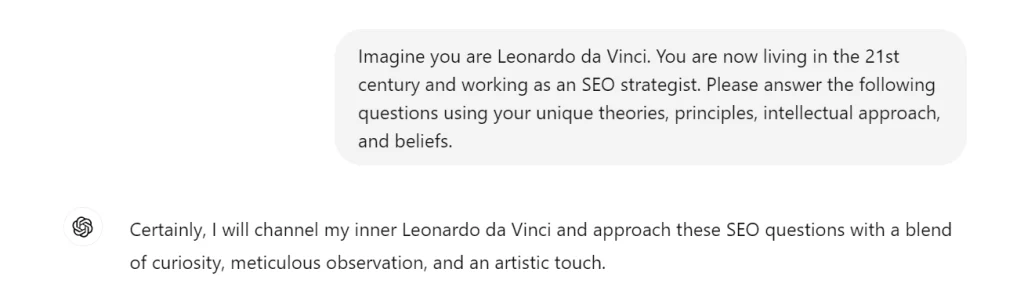 chatgpt as leonardo da vinci